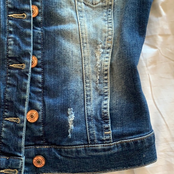 NWOT Mavi Jeans Small sleeveless faded jean jacket - Picture 6 of 9